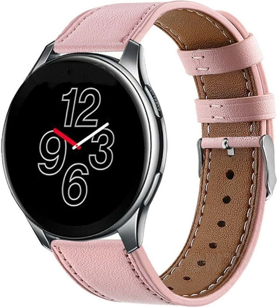 Strap-it OnePlus Watch Lederarmband (Rosa)