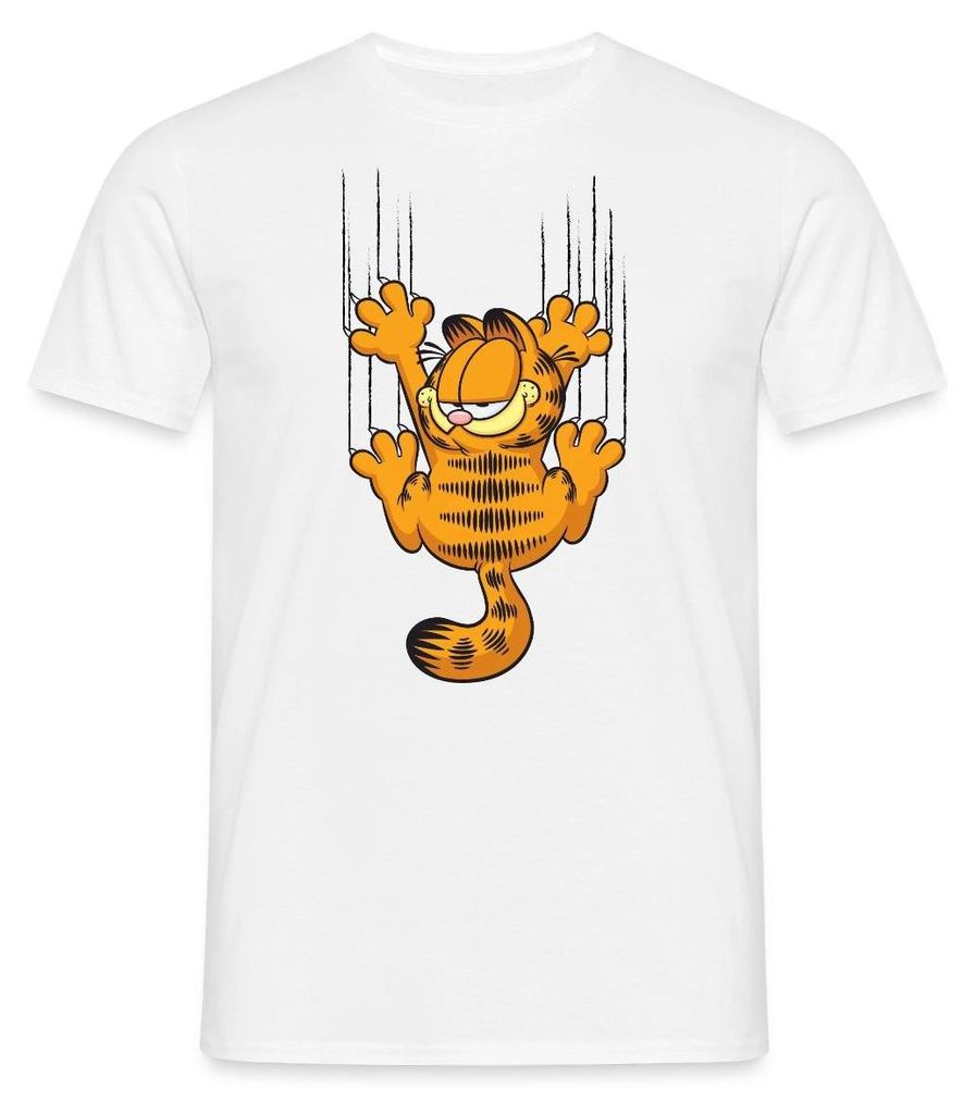 Spreadshirt Garfield Kratzer Männer T-Shirt, 4XL, Weiß