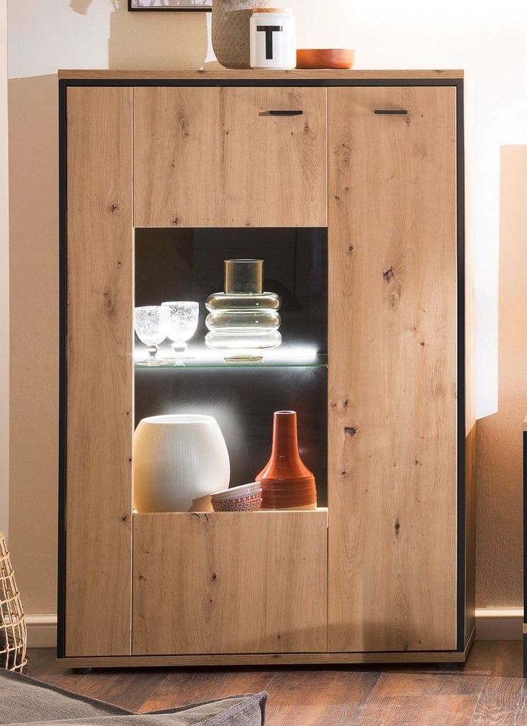 Kombi-Highboard Buenos Aires | Balkeneiche | ohne Beleuchtung