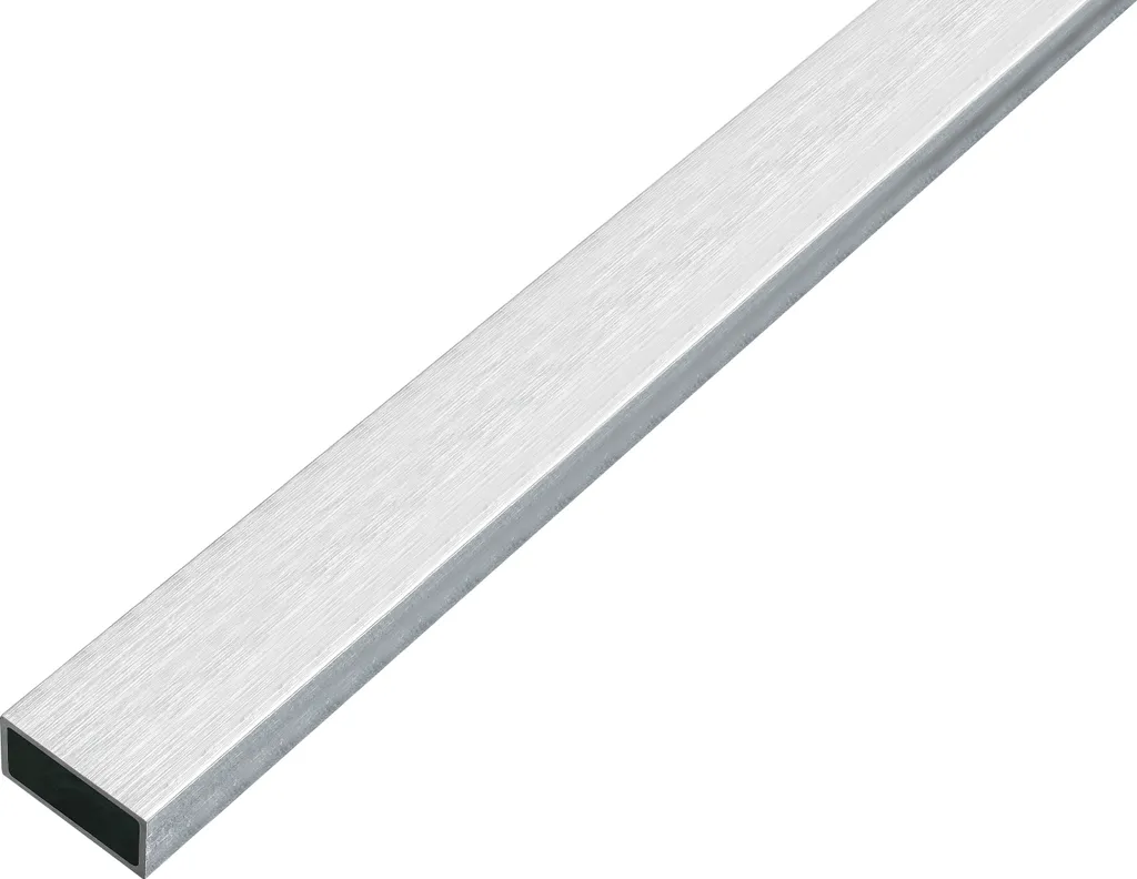 Tube aluminium 1m design acier inoxydable finition claire pack de 4 tubes