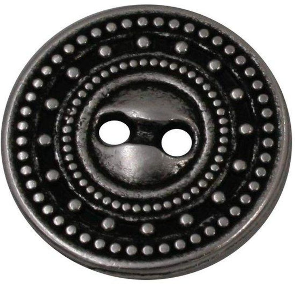 10 Stück 2 Locher Silber mit schwarzen Metallknöpfen 11 mm, 15 mm, 18 mm oder 20 mm