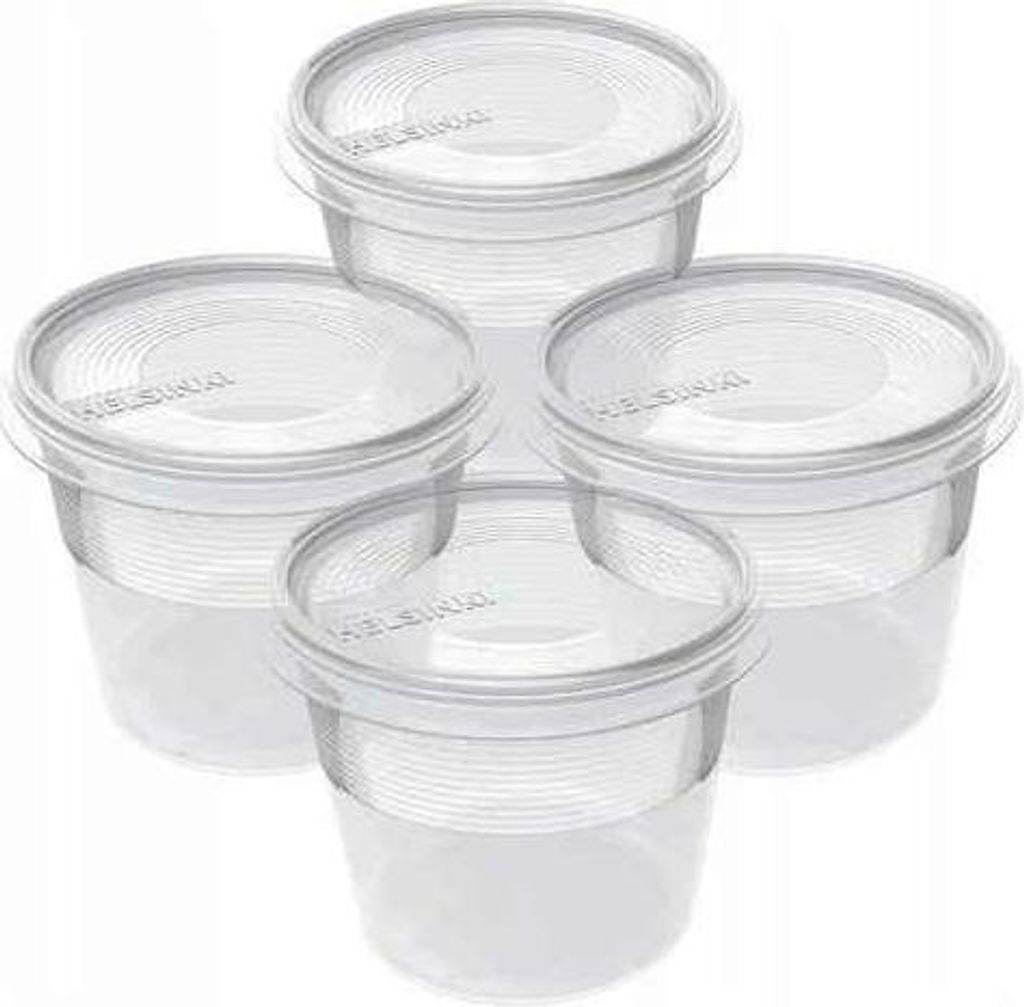 plast team Gefrierdosen-Set Helsinki 0,3 Liter 4er Set transparent