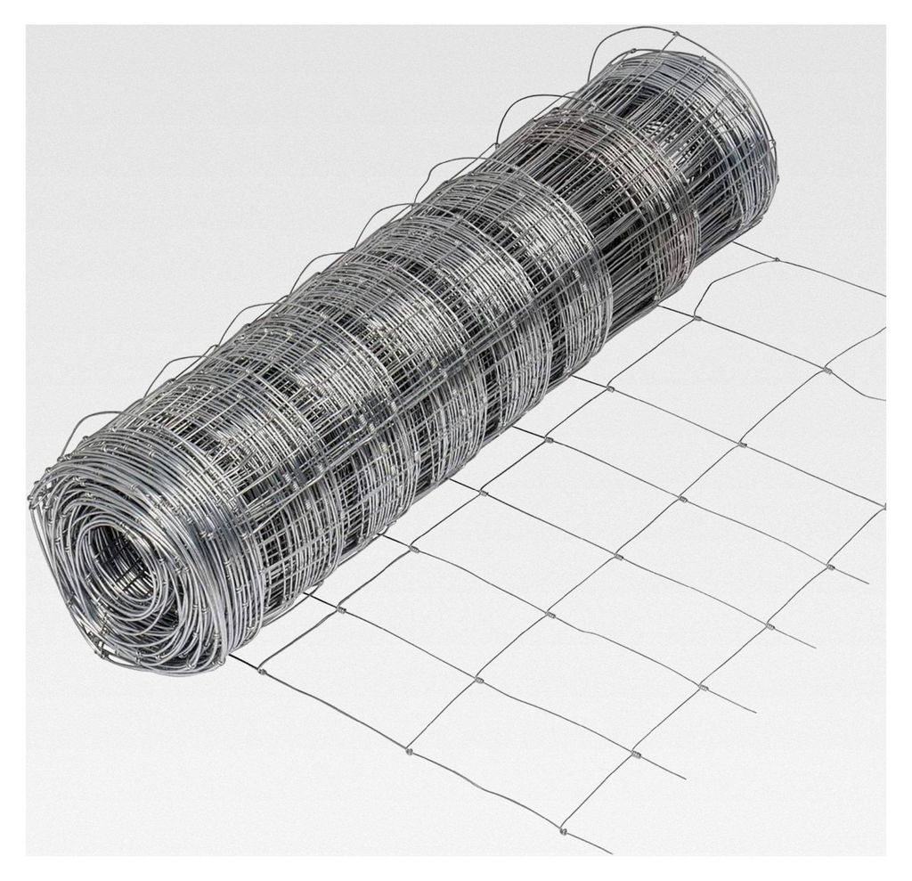 50m Wildzaun 80cm verzinkt Knotengittergeflecht, Wildabwehr, Forstzaun, Wildschutz, 2,5mm Draht, Gehege, Weidezaun, Verbissschutz