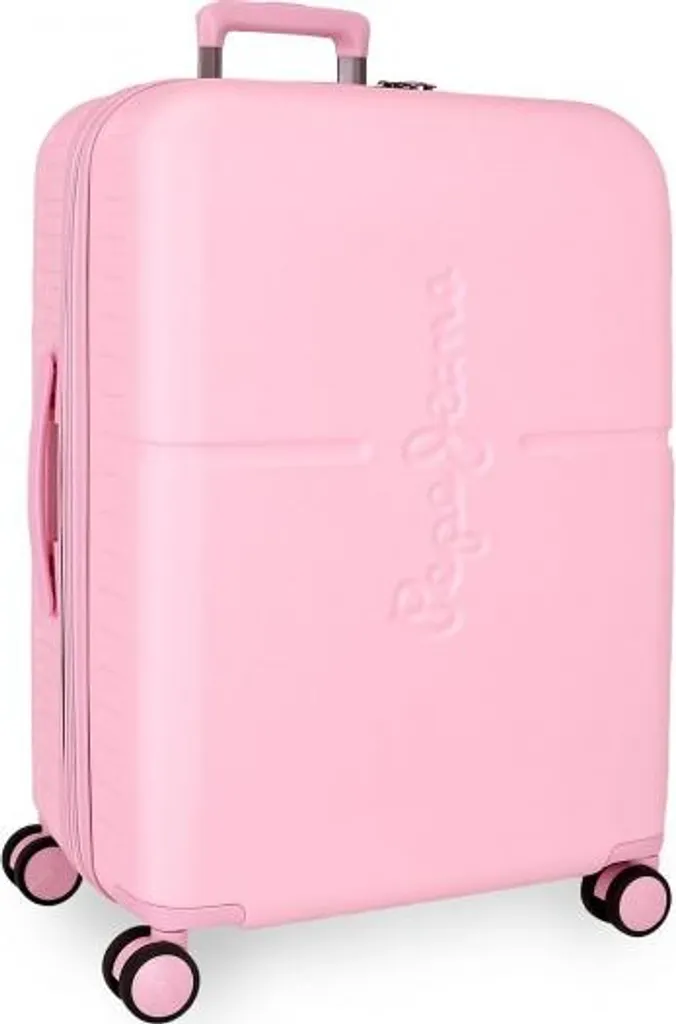 Valise de Voyage Rigide Pepe Jeans Highlight 79L Rose Taille Moyenne