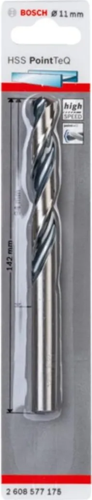 Punta elicoidale in metallo HSS PointTeQ, DIN 338, 11,0 mm, confezione da 1 pz