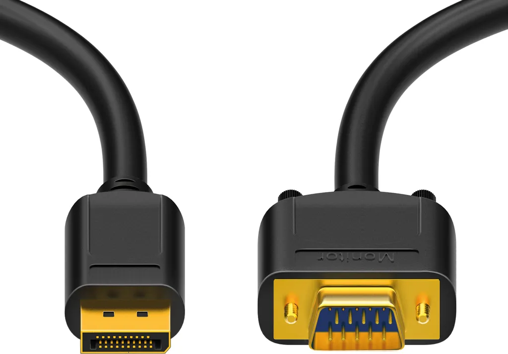 Câble DisplayPort VGA 5m avec contacts plaqués or pour signal vidéo stable