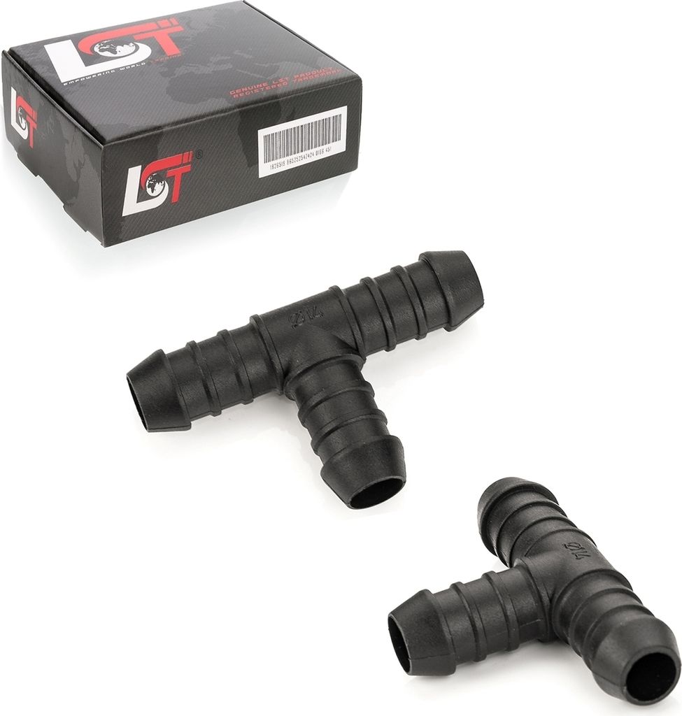 2x Schlauchverbinder Polyamid T-Stück PA Benzin ölbeständig 14 mm für BMW MINI