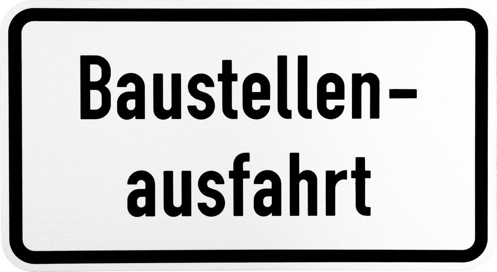 ORIGINAL Verkehrsschild Nr. 1007-33 Baustellenausfahrt nach StVO und RAL-Gütebedingungen Verkehrszeichen Schild Straßenschild Zusatzschild Straß...