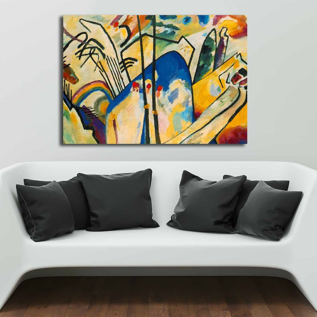 Wallity, 70100KANDINSKY007- VSL1142, Bunt, Leinwandbilder, 70 x 100 cm, 100% Leinwand