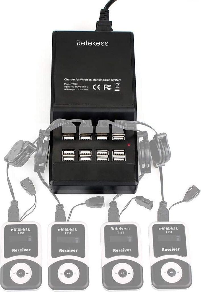 Retekess TT002 16portová USB nabíječka pro Retekess Tour Obrázek produktu 6