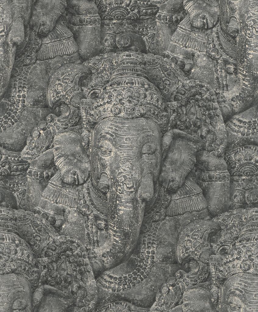 Rasch tapety Crispy Paper black Ganesha 525502 Obrázok produktu 