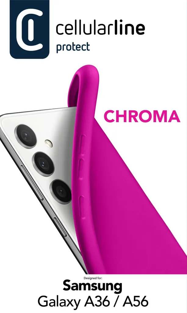 Cellularline Chroma - Galaxy A36/A56 Custodia in gomma morbida e colorata - 2
