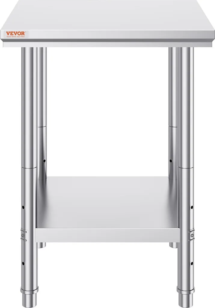 Tavolo Acciaio Inox 60x60 - Banco da Lavoro Economico e Robusto - 10