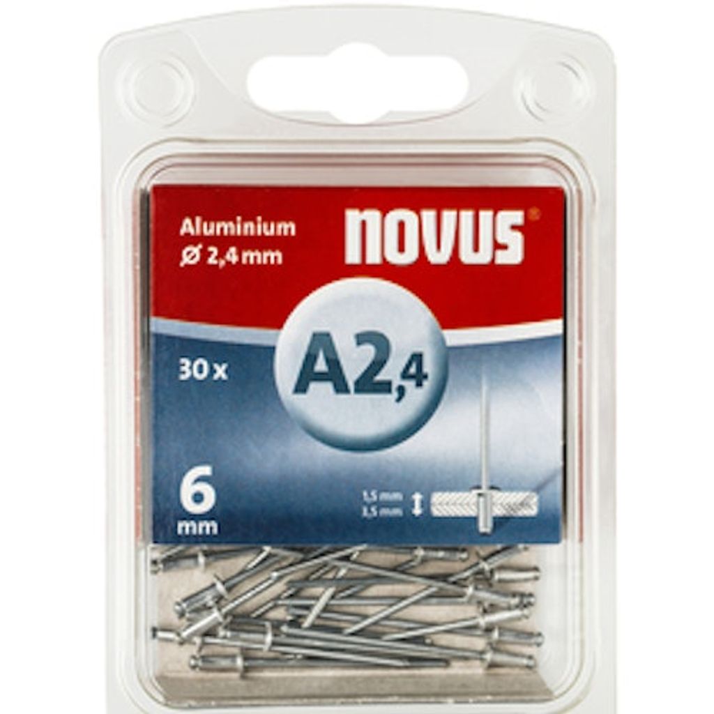 novus Alu Blindniete A 2,4 x 6 Produktbild 