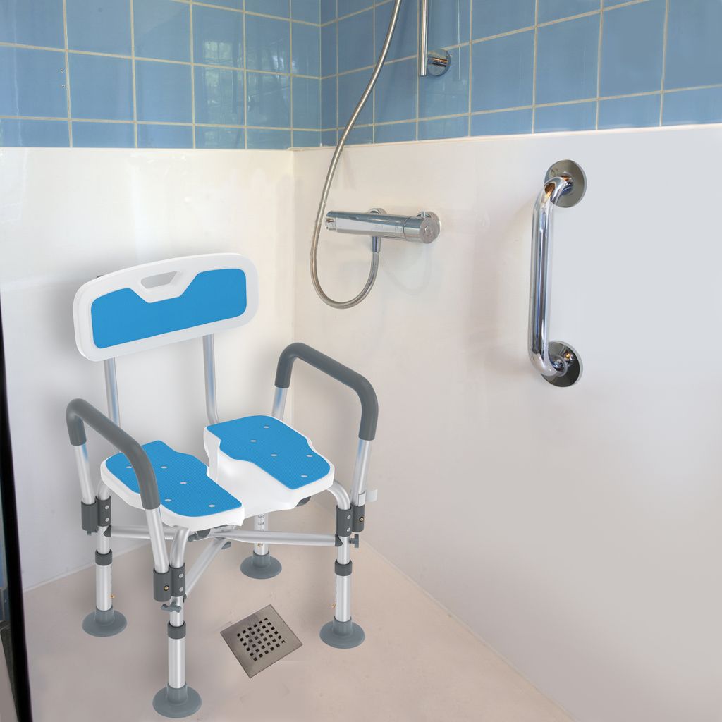 XMTECH Duschstuhl Badehocker mit Ausschnitt, Produktbild 