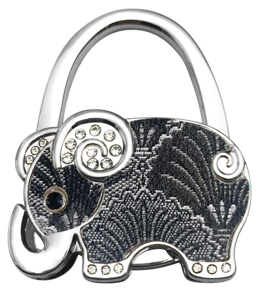 Elefanten-Handtaschenhaken, faltbarer Taschenaufhänger aus Aluminiumlegierung mit rutschfester Unterseite, tragbarer Tisch-Taschen- und Geldbörse...