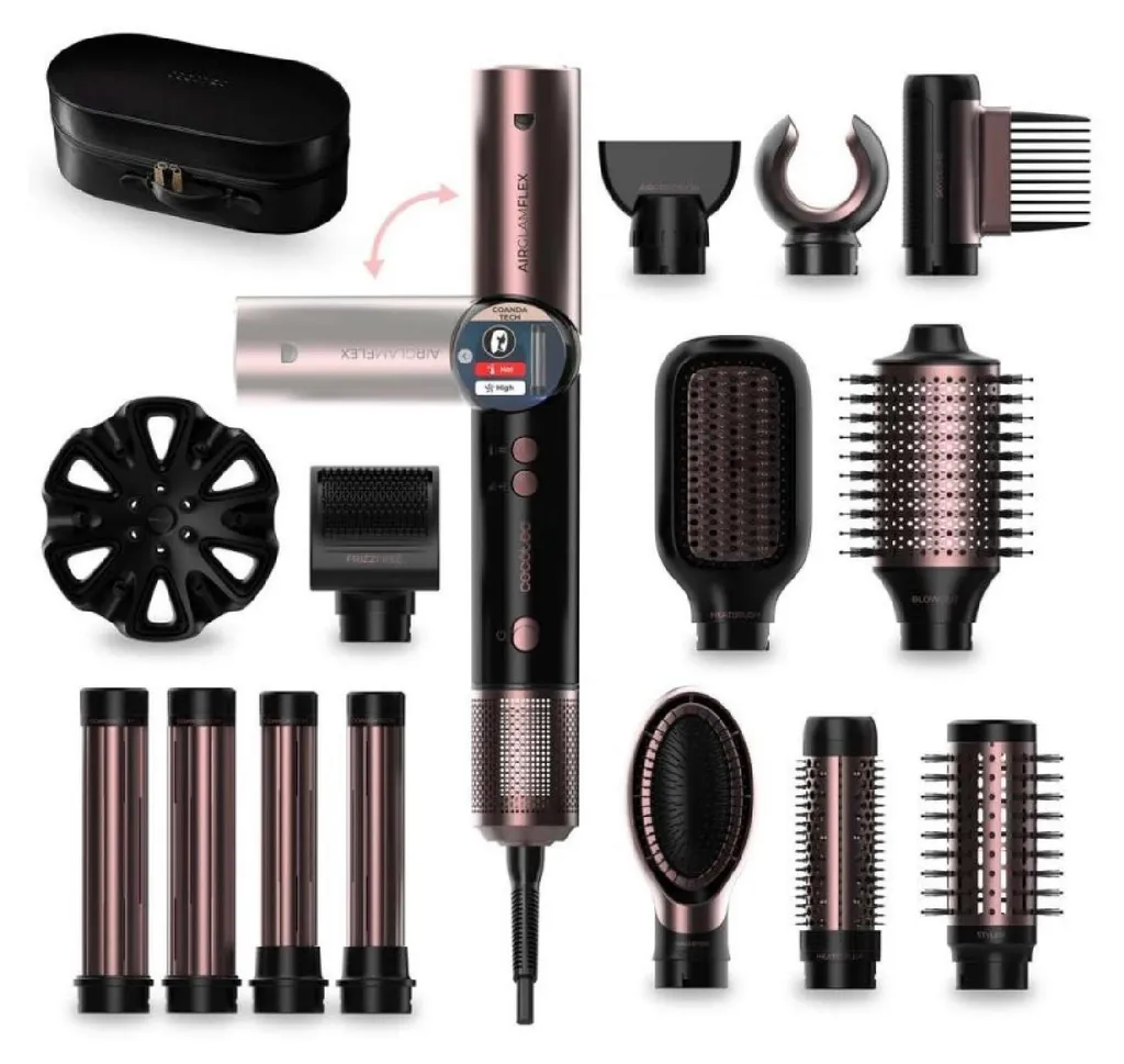 Cecotec AirGlam 14 en 1 Flex 1400W : Styler Cheveux Complet Polyvalent