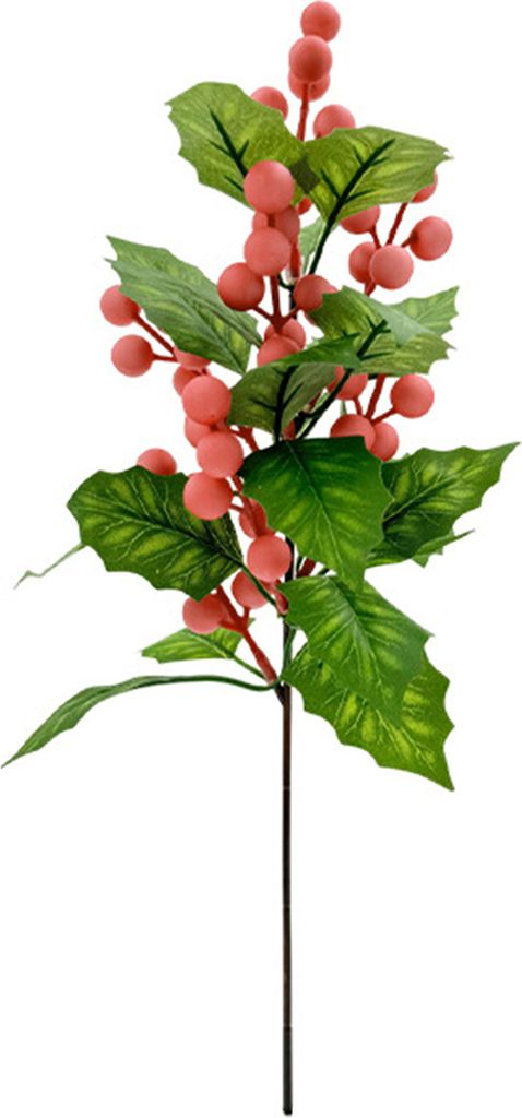 Künstliche rosa Beerenstiele, weihnachtliche rote Beerenpicks, künstliche Beerenzweige für Weihnachtsbaum, DIY-Bastelarbeiten, Hochzeit, Urlaub,...