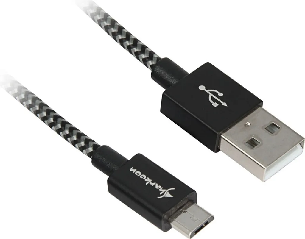 Sharkoon Cavo USB 2.0 A a Micro-B 3m - Schermato e Flessibile