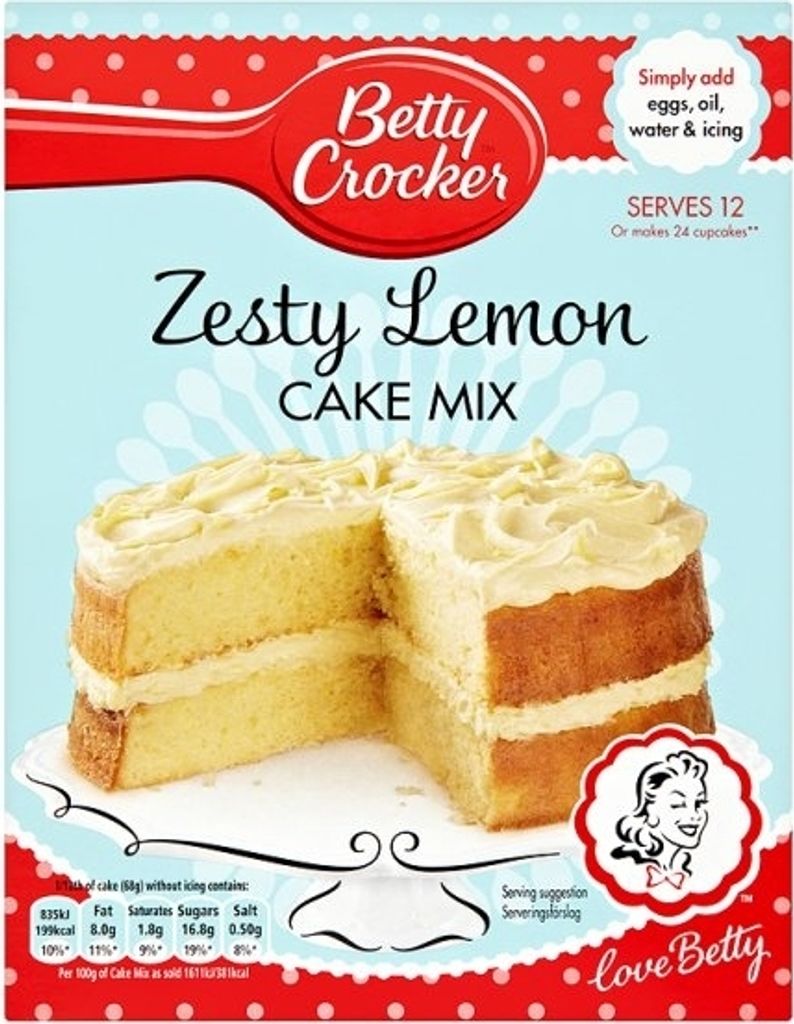Betty Crocker Cake Mix Zesty Lemon (6 x 425g)