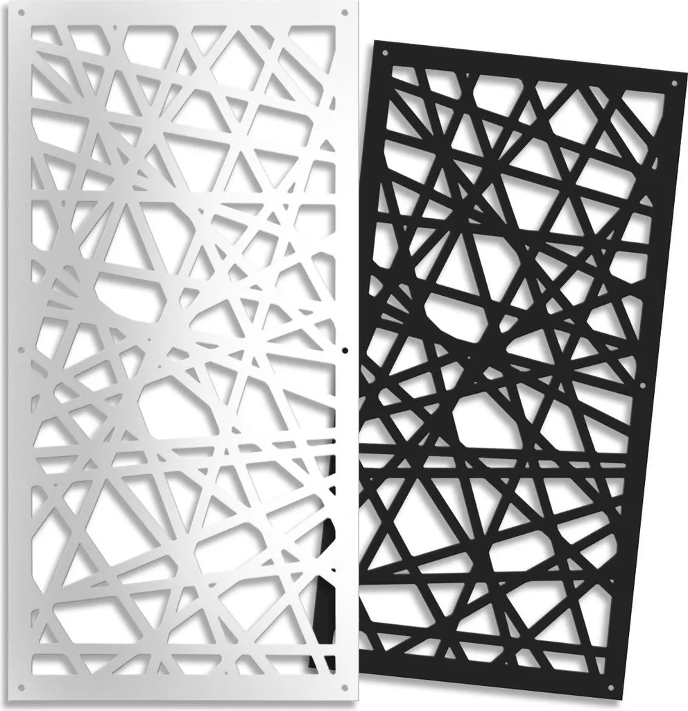 Panneau Perforé Noir 73x148 cm en PVC Robuste 10mm d'Épaisseur SMALL