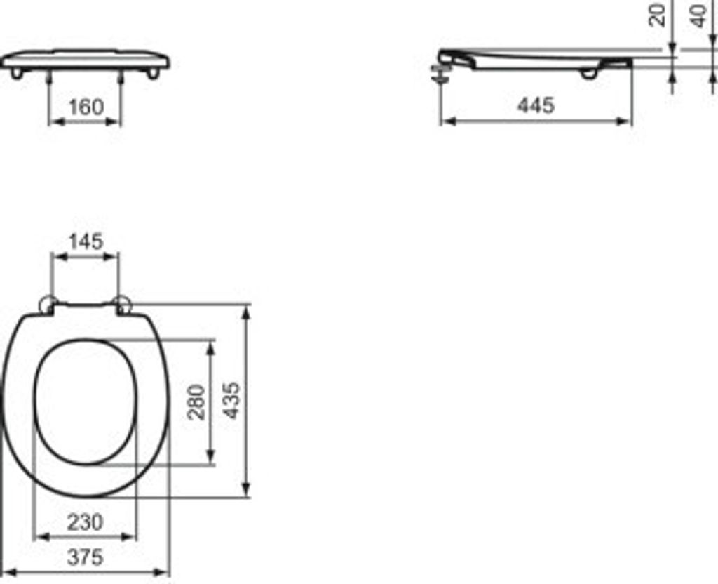 IDEAL STANDARD S4066RN WC-Sitzring Contour 21+