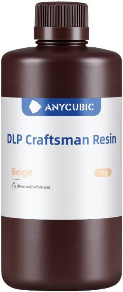 Anycubic Craftsman Resin Beige 1 kg 3D Drucker Harz UV 405 nm Nano-Keramik Photopolymer Hochpräzise für LCD DLP SLA 3D Printer Tabletop Figuren