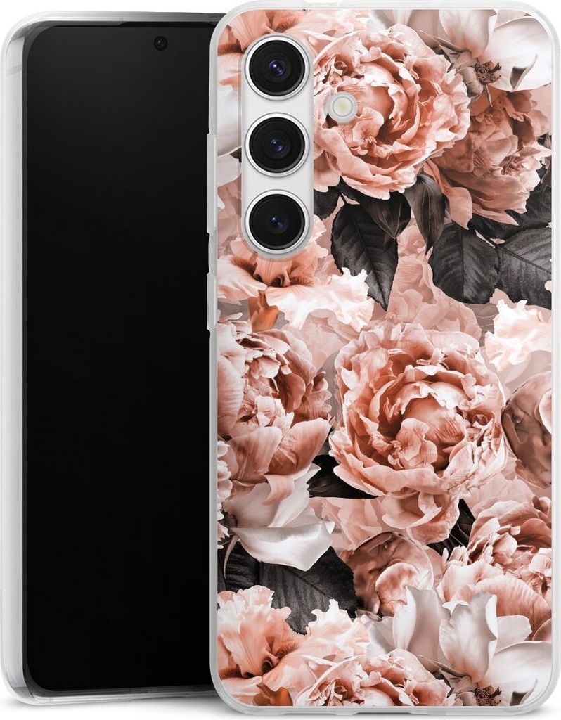 DeinDesign Handyhülle für Samsung Galaxy S24 Silikon Hülle Case Smartphone Schutzhülle Blume Rose Vintage