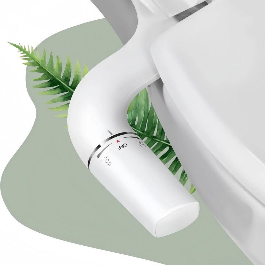 WC Bidet Dusche Aufsatz, Zweidüsen Bidetbrause mit Produktbild 