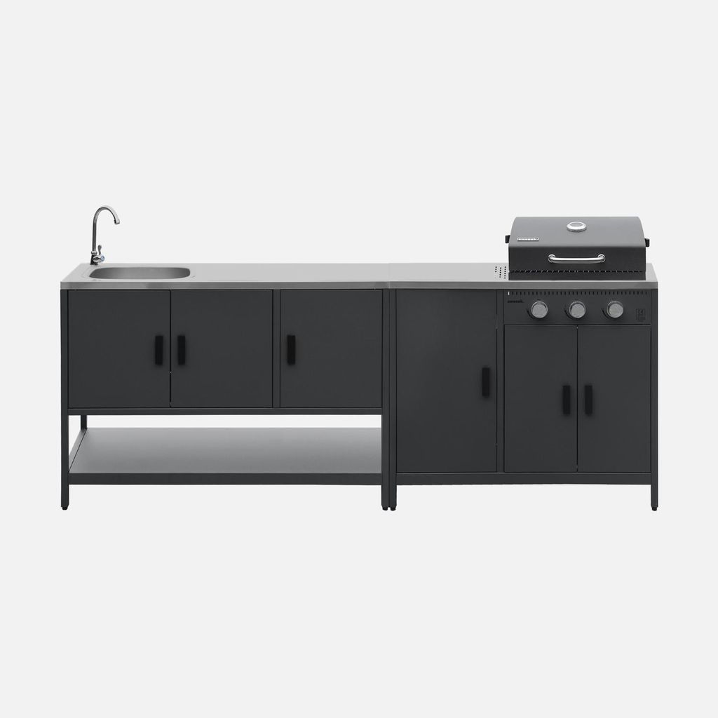 Modulo cucina da esterno con barbecue a gas a 3 bruciatori, Immagine del prodotto 