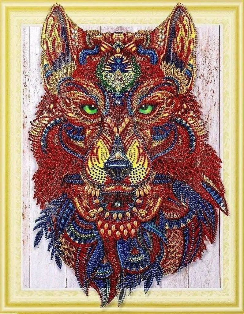 Broderie Diamant Regard de Loup 47x57 cm - Kit Complet Diamond Painting