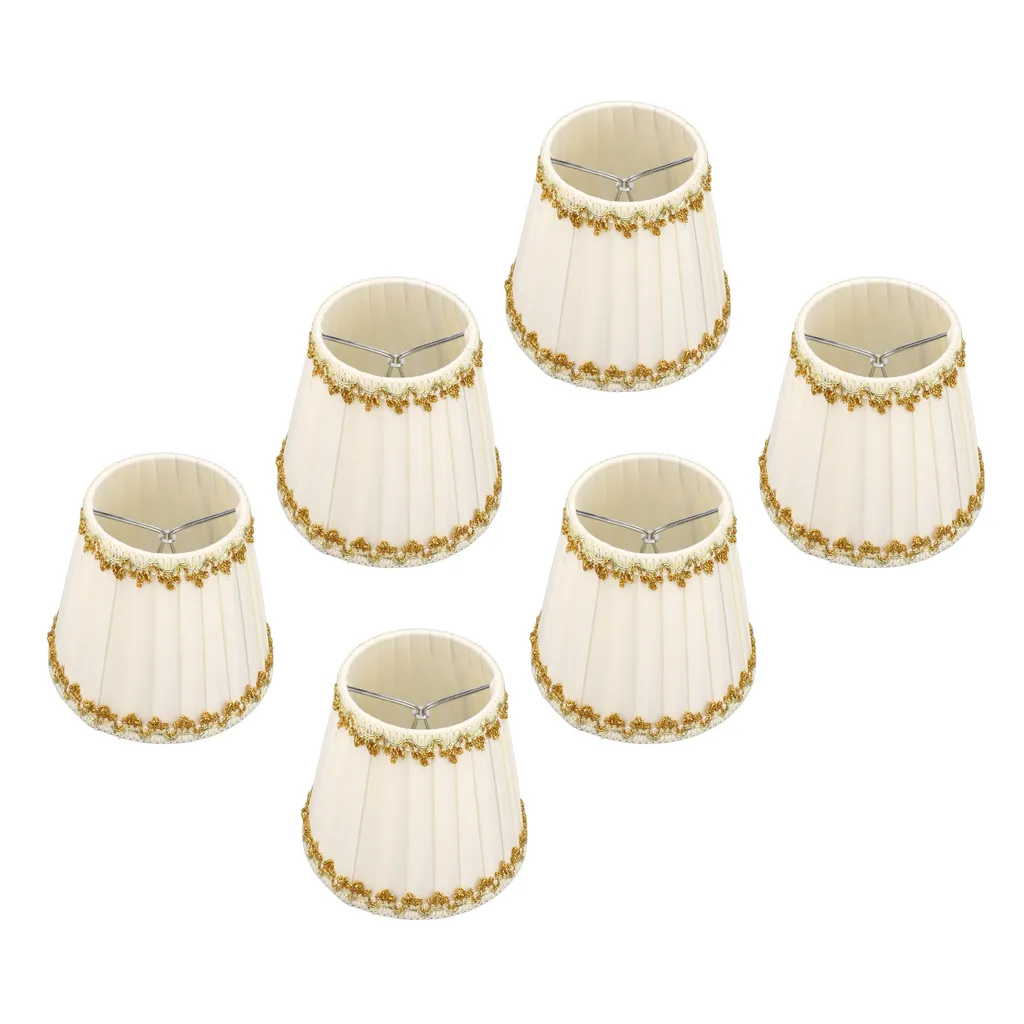 Lot de 6 abat-jour pour bougie E14 au style moderne et épuré blanc