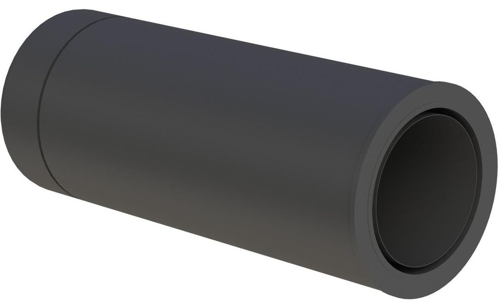 Jeremias DW-Black 180mm Übergang EW-DW Wandfutter doppelwandige Abgasanlage Edelstahl schwarz matt pulverbeschichtet für Öl Gas Festbrennstoffe