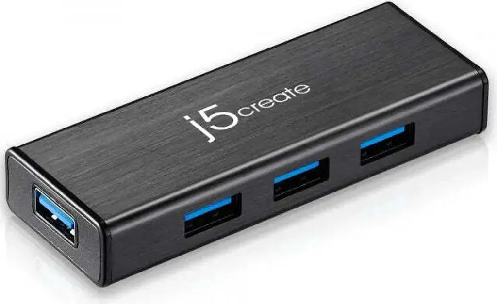 Hub USB 3.0 SuperSpeed j5create JUH340 transfert 5 Gbps compact - 6