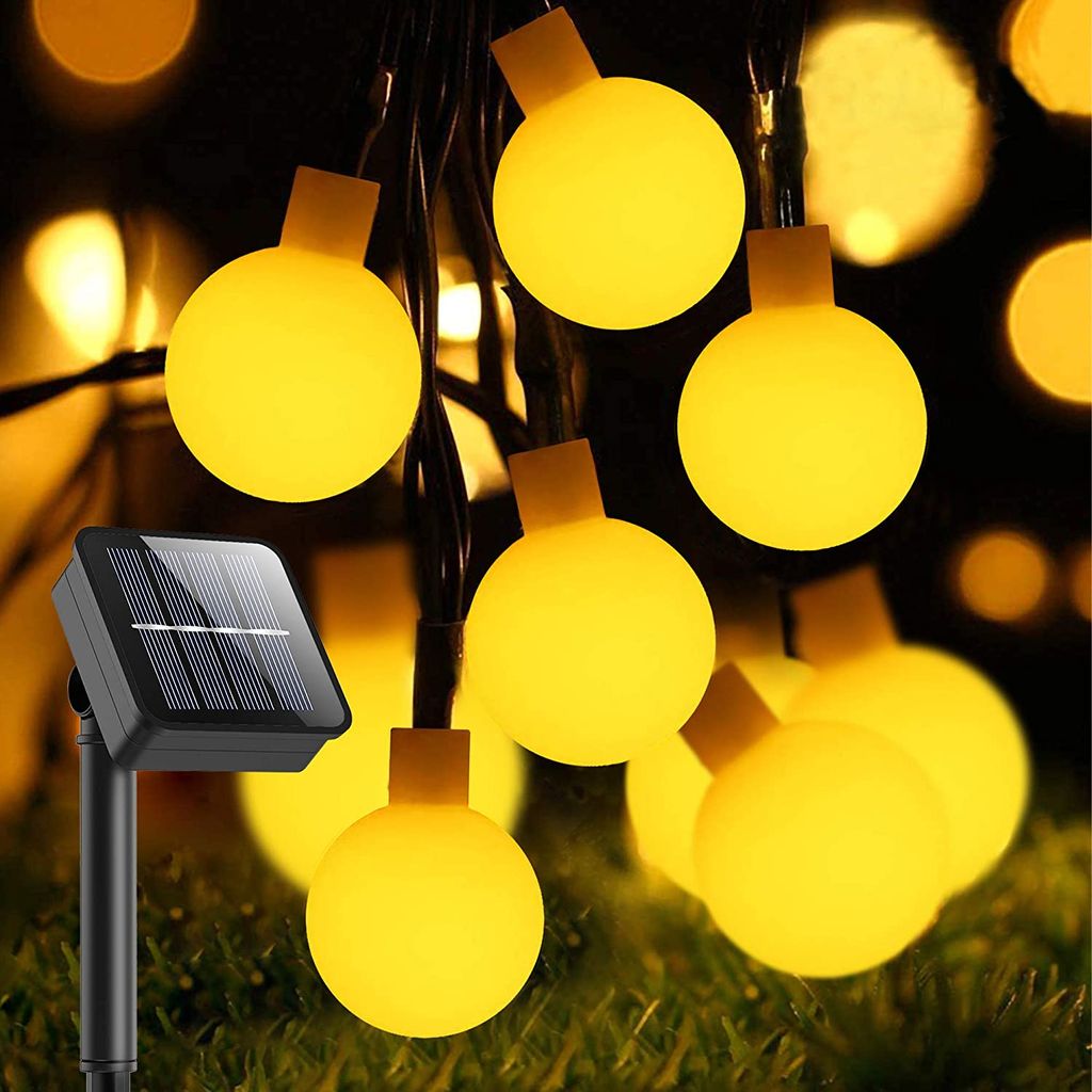 7m 50 LED Lichterkette Kugeln Innen Außen Party Weihnachten Garten Beleuchtung 