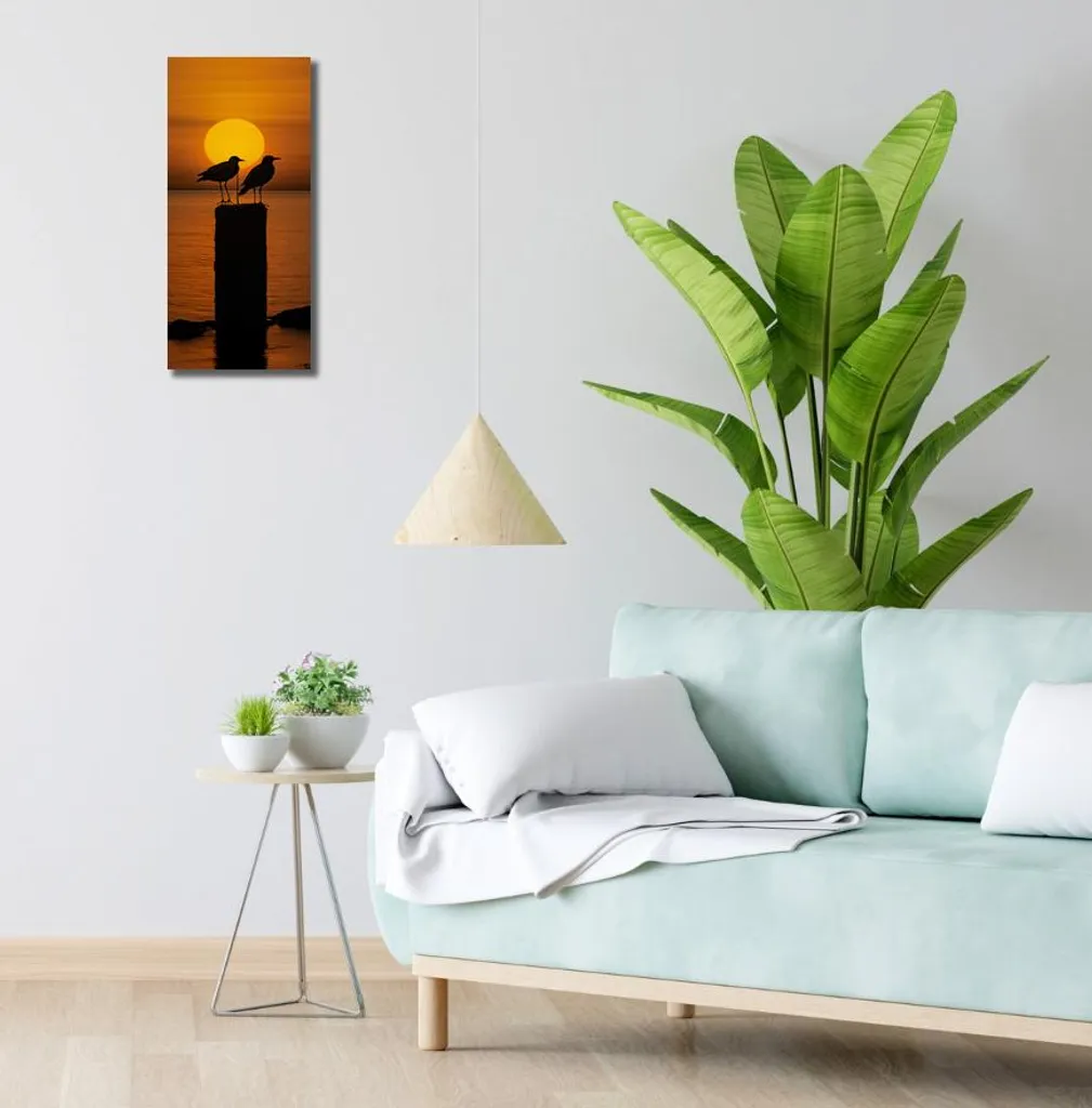 Quadro 20x50 cm Conversazioni al tramonto - 2