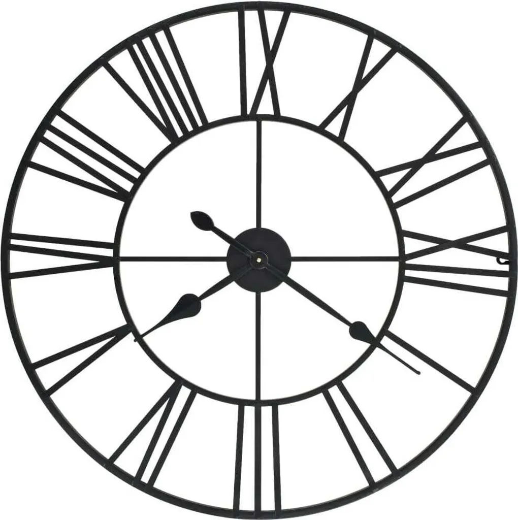Horloge murale Vintage 80 cm pour décorer un grand mur de salon ou loft