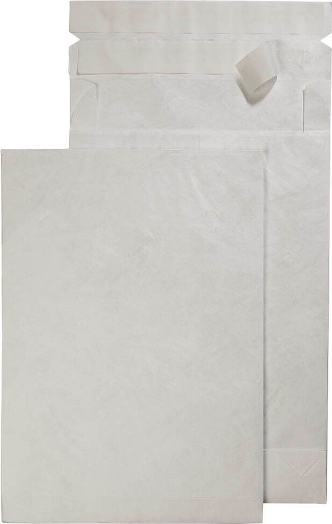 BONG Faltentaschen Tyvek E-Commerce ca. DIN B4 ohne Fenster weiß mit 5,0 cm Falte, 50 St.