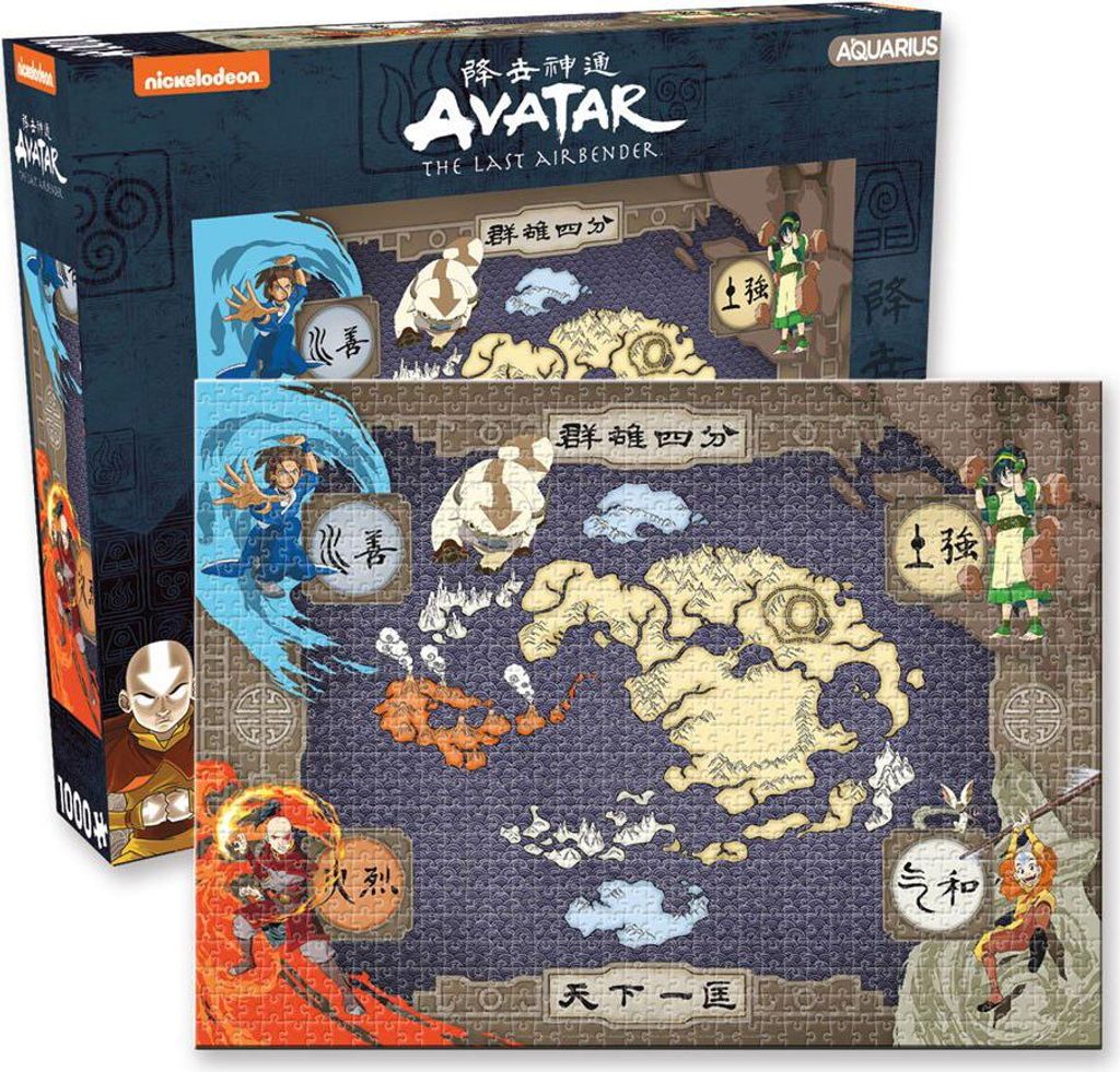 Puzzle Jigsaw Avatar: Legenda Aang Jigsaw Map (1000 elementów)