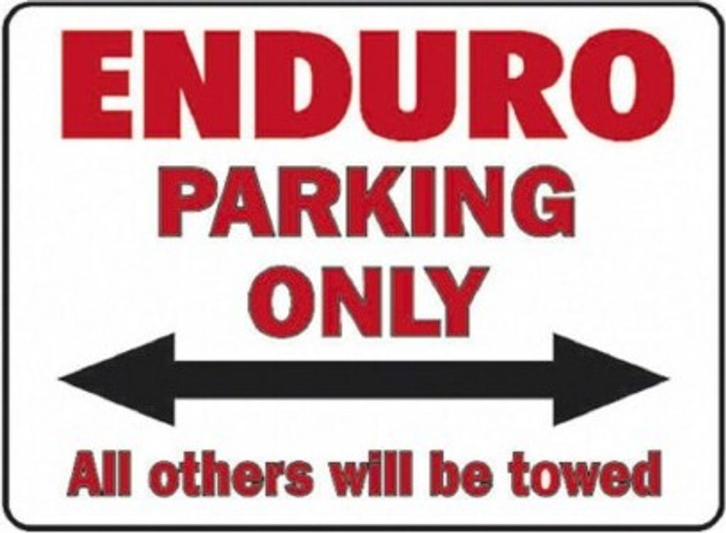 Kunststoffschild - Parkschild - Enduro Parking Only - Gr. ca. 40 x 30 cm - 303092 -