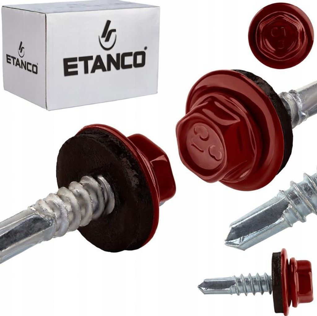 ETANCO GT5 Bohrschrauben Metall - Metall 5,5 x 38 mm RAL 3009 250 Stk.