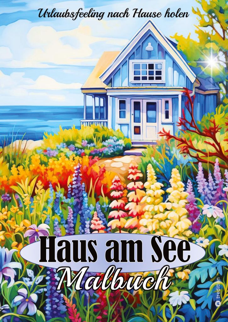 Malbuch für Erwachsene Haus am See - Stressabbau Achtsamkeit Kreativität Relaxen