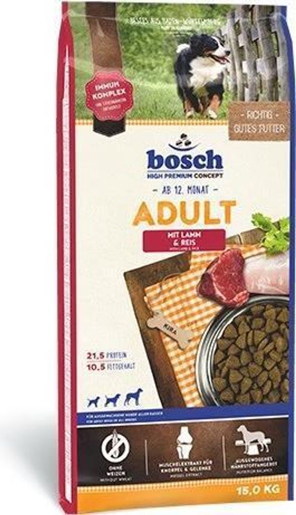 bosch pet food adult, adult, any breed, poultry, rice, 3 kg Immagine del prodotto 
