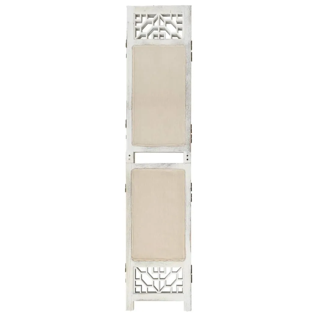 vidaXL Séparation de pièce 4 panneaux Crème 140x165 cm en tissu robuste