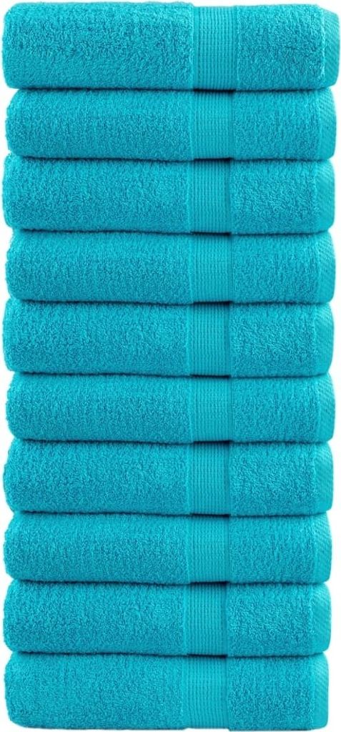 Premium-Duschtücher SOLUND 10 Stk. Türkis 70x140 cm 600 g/m²