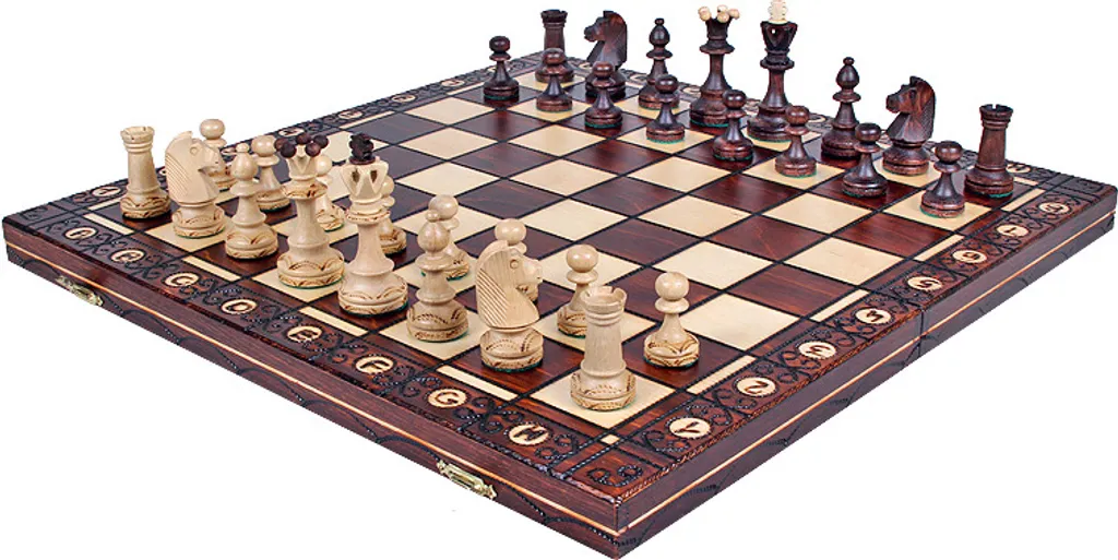 Cadeau idéal : jeu d'échecs SENATOR en bois 42x42cm pour adultes et ados