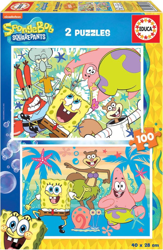 Puzzle Doppio Di Spongebob 2X100 Pezzi Immagine del prodotto 