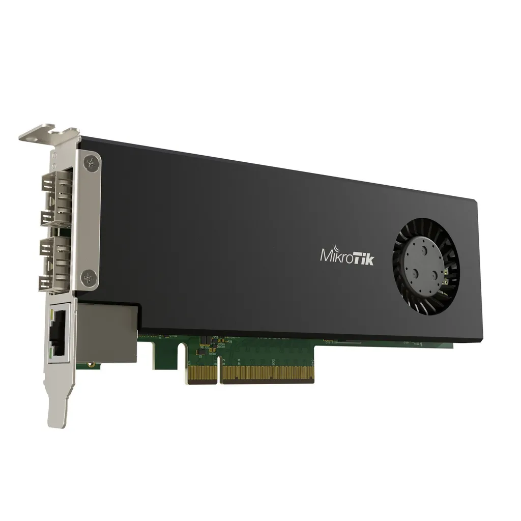 Mikrotik CCR2004-1G-2XS-PCIe avec Licence RouterOS L6 et Ports 25Gbps
