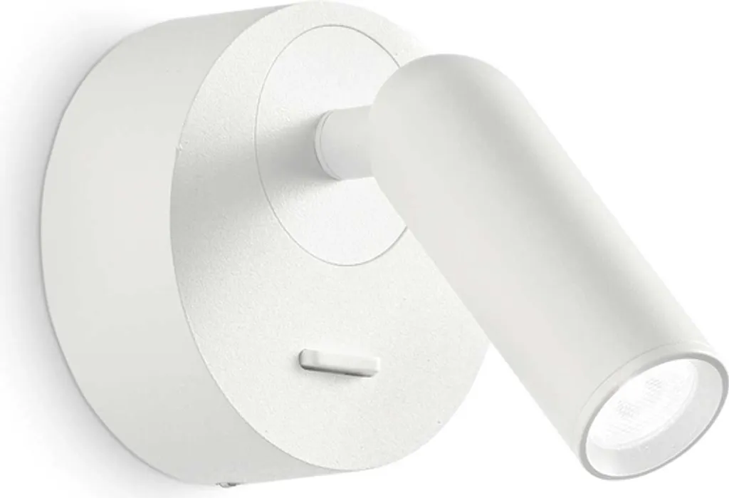 Applique murale LED 3W blanc chaud en métal blanc forme haricot 15cm