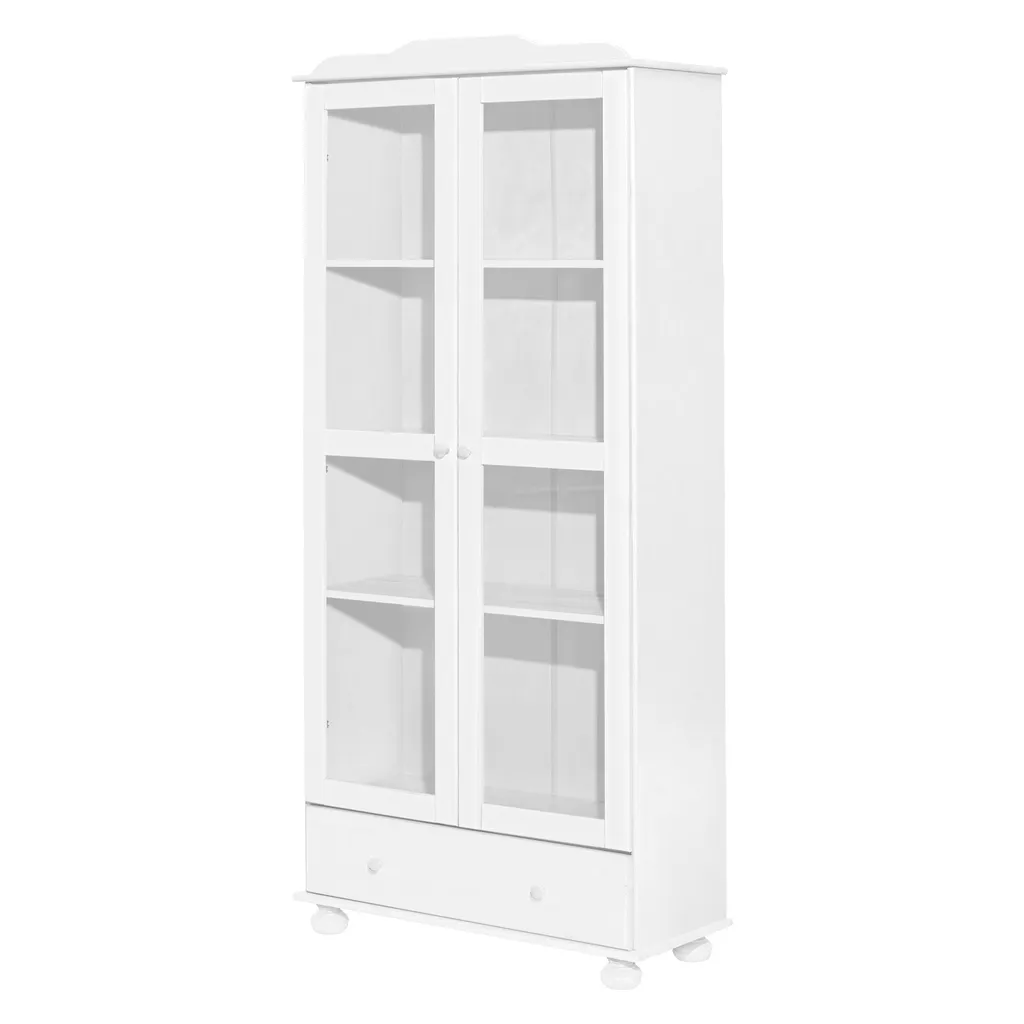 Vitrine Showcase 8050B blanc laqué : protégez vos objets de la poussière